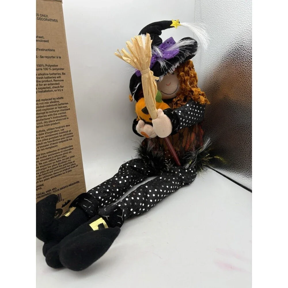 Avon Susie Fiber Optic Witch Halloween Plush Decor 2007 w/ Box Tested